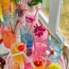 rice wasserglas acryl türkis, 2 größen