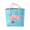 rice korbtasche large mit zitronenprint, gestreift