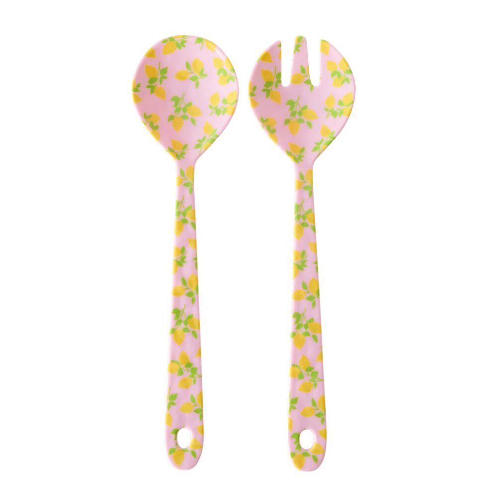 rice salatbesteck, wild flowers print