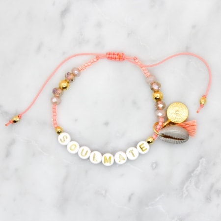 friday atelier armband soulmate, coral