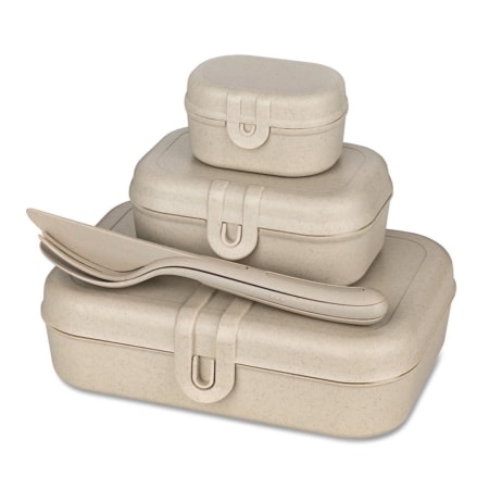 koziol lunchbox-set pascal ready, nature coral