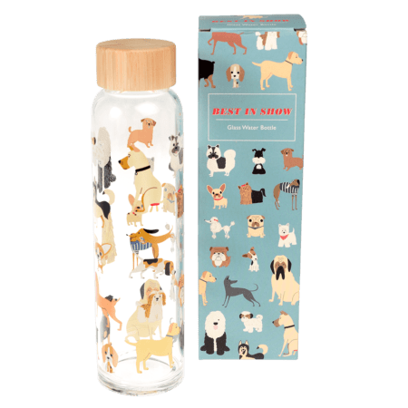 rex  london trinkflasche aus glas "dogs", 420 ml