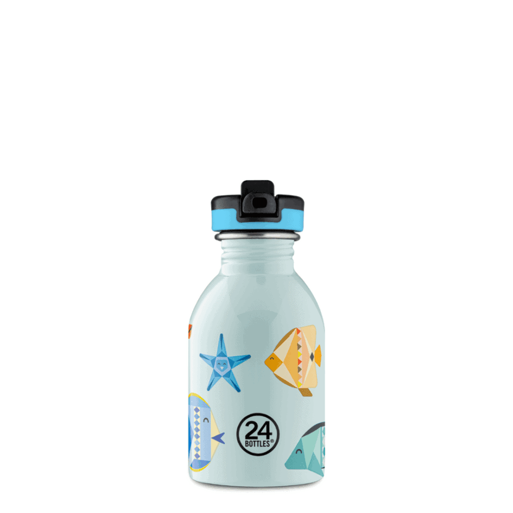 24bottles trinkflasche kids 250ml mit sportverschluss - diverse motive & farben - sea friends