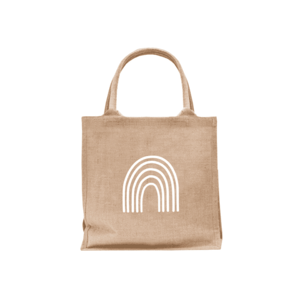 eulenschnitt mini jute shopper “regenbogen”