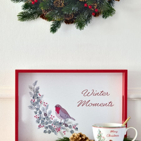 greengate weihnachtskranz 'leonora' red