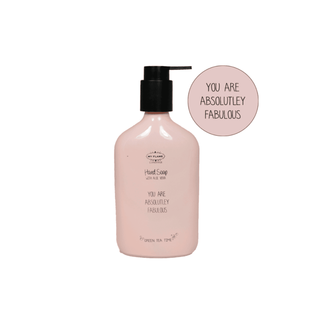 my flame handseife “you are absolutley fabulous", green tea time