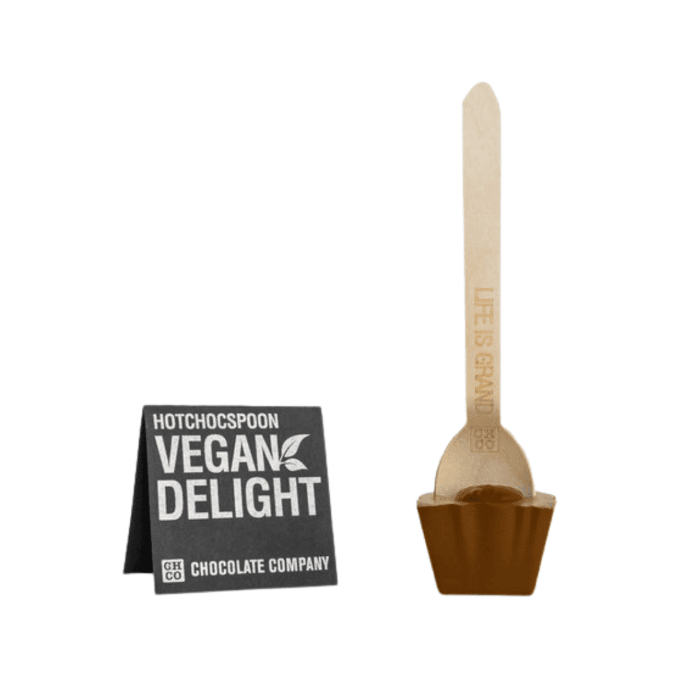 heiße schokolade am stiel, "vegan delight"
