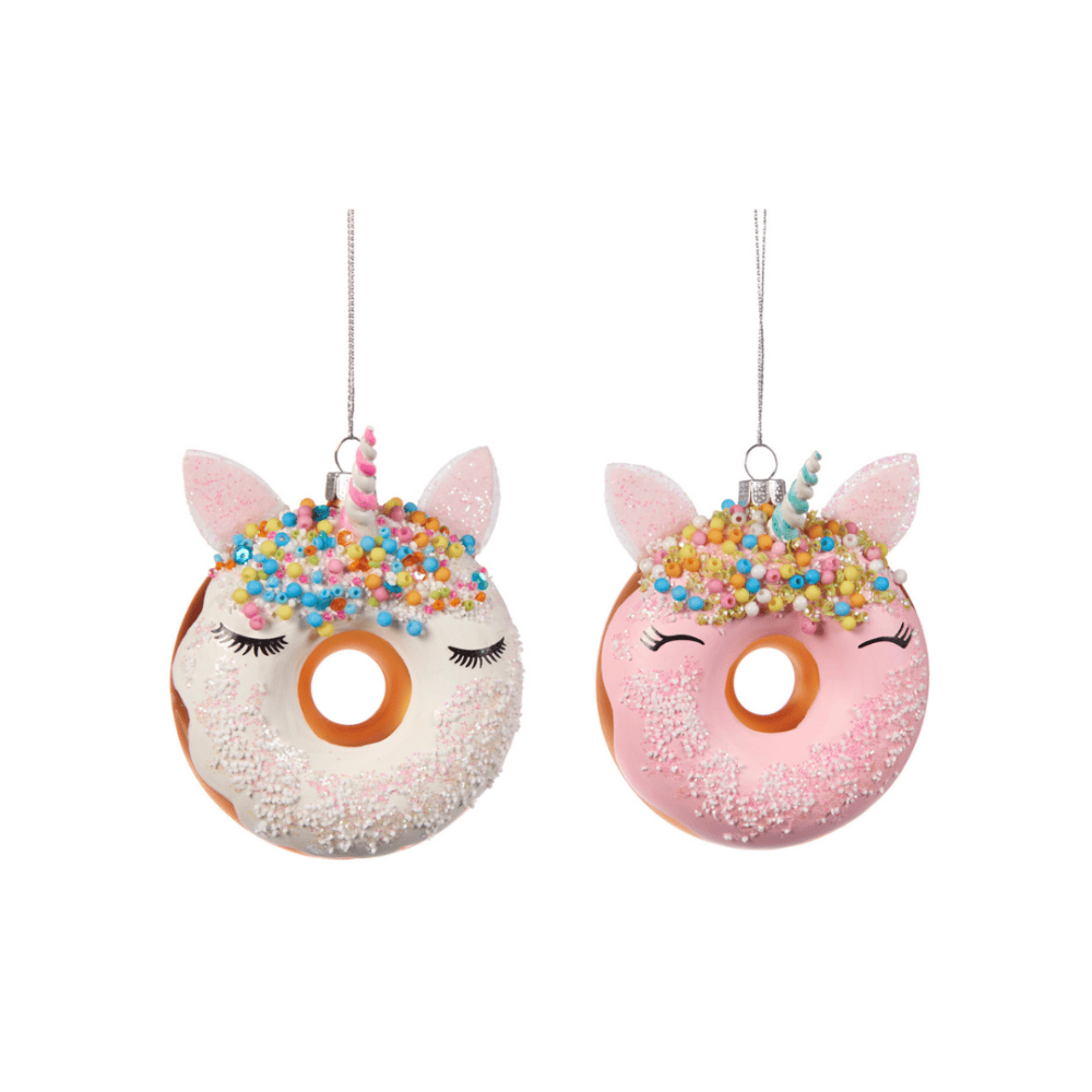 goodwill christbaumanhänger "unicorn donut", 2 farben - weiß
