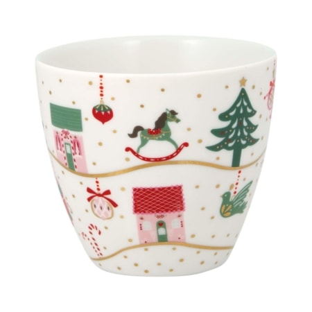 greengate tasse ‘laura christmas’ latte cup gold