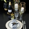 greengate wasserglas mit goldrand, transparent