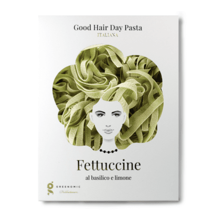 greenomic good hair day pasta, fettuccine basil & lemon