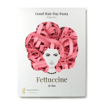 greenomic good hair day pasta, fettuccine al vino