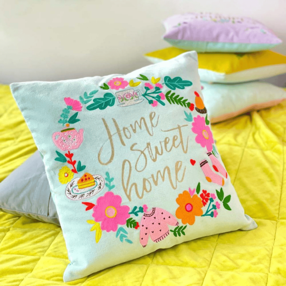 noi kissenhülle mit inlett „home sweet home“