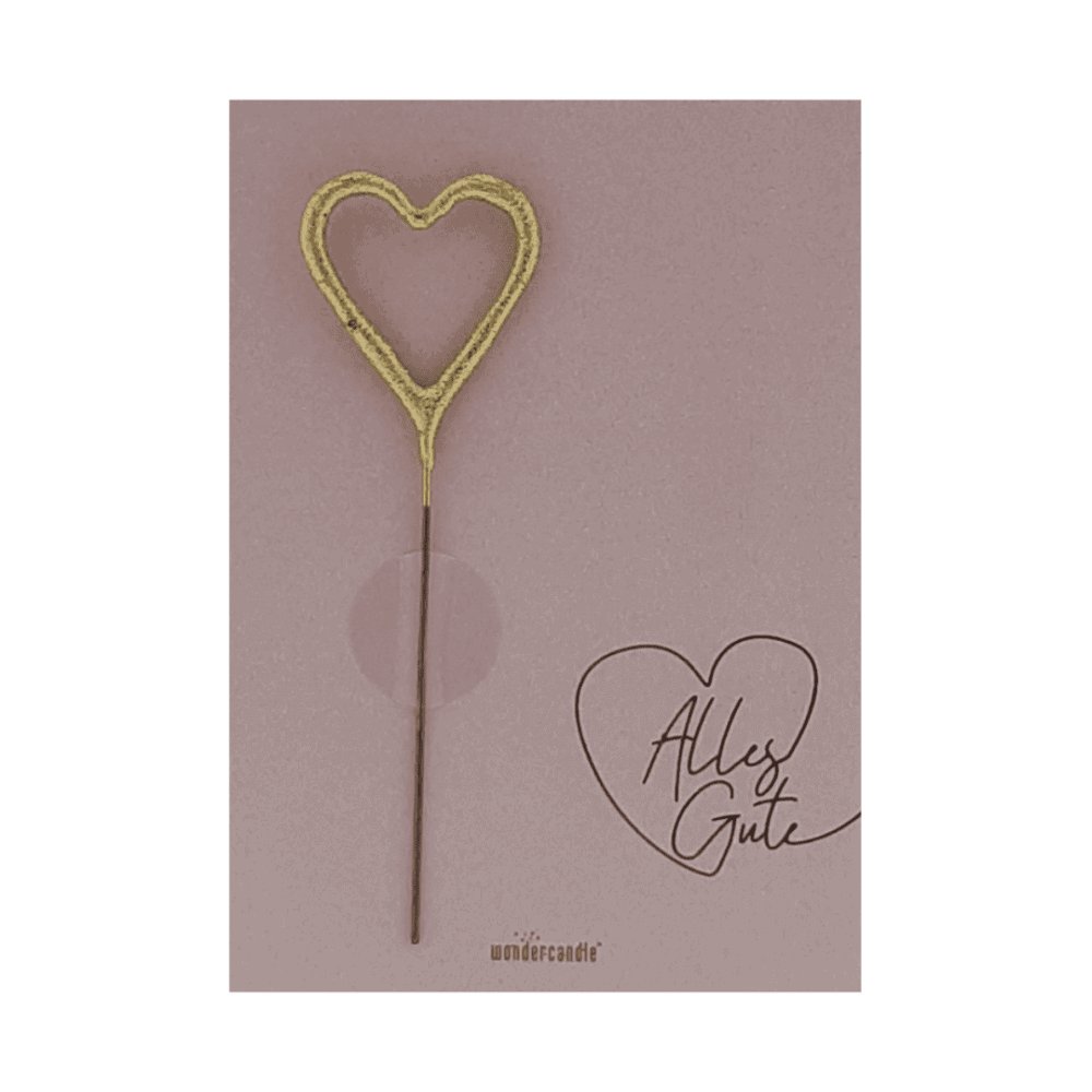 wondercandle, karte mit sprühkerze, birthday greetings