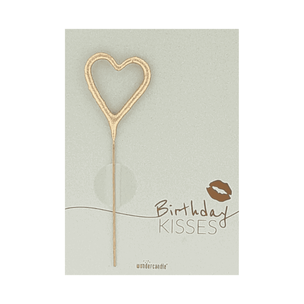 wondercandle, karte mit sprühkerze, birthday kisses