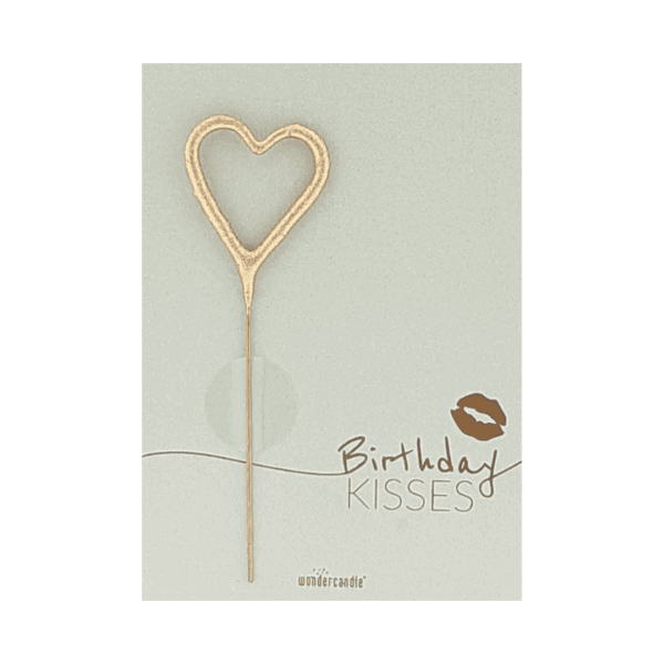 wondercandle, karte mit sprühkerze, birthday kisses