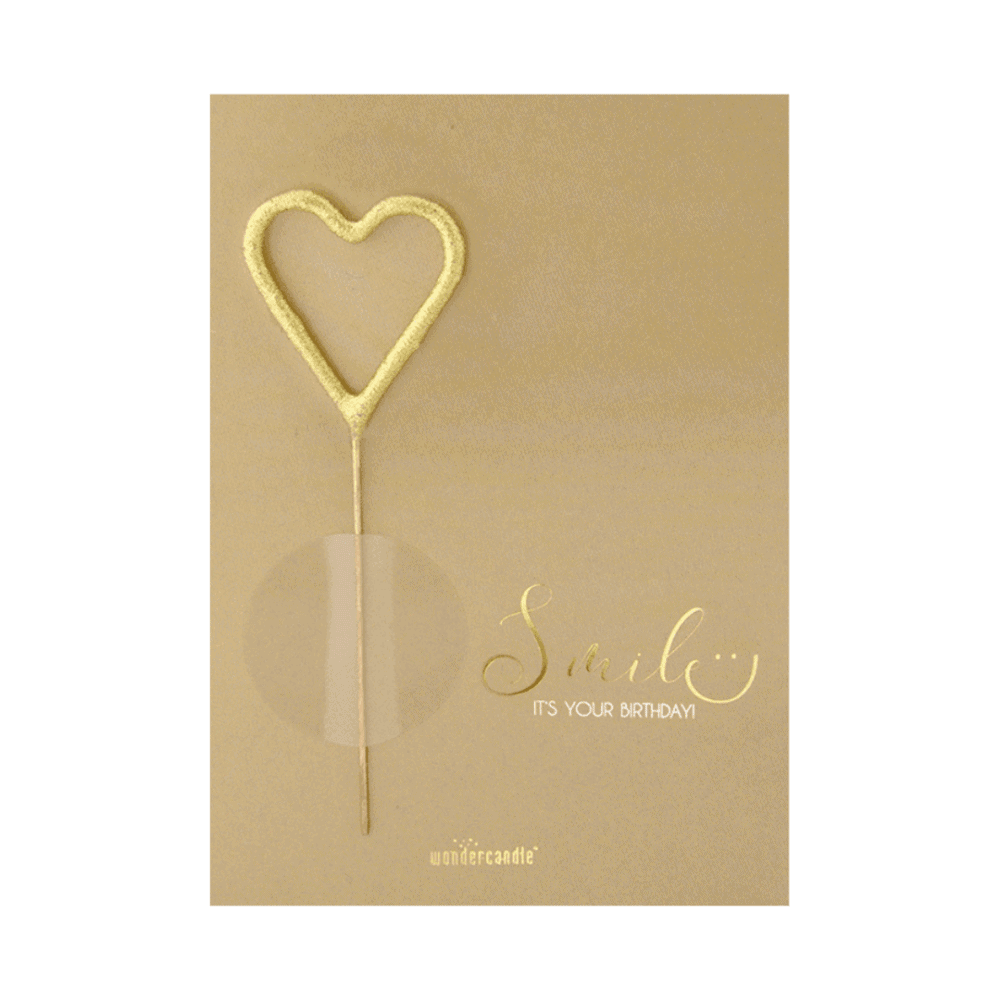 wondercandle, karte mit sprühkerze, birthday