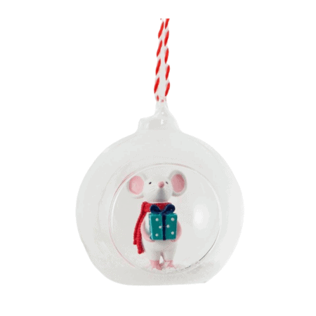 sass & belle christbaumanhänger „mouse“, transparent