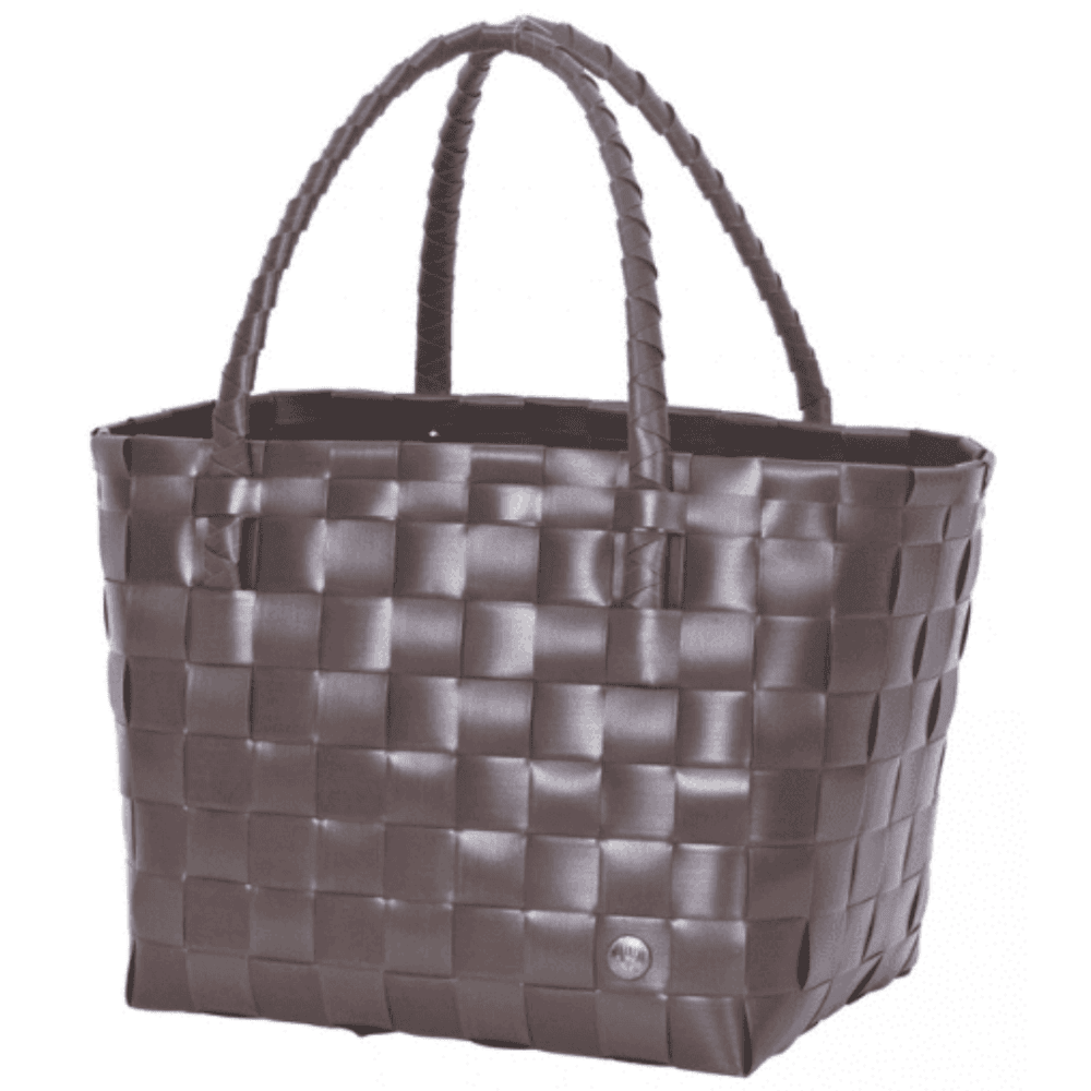 handed by flechtkorb paris shopper, espresso brown