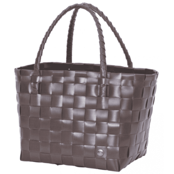 handed by flechtkorb paris shopper, espresso brown