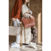 handed by flechtkorb paris shopper, espresso brown