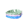 rice melamin-schalen-set in blattform, blau