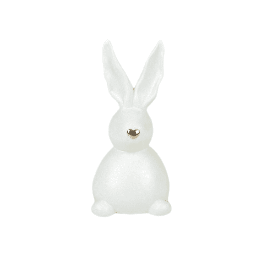 am design hase aus porzellan, weiß