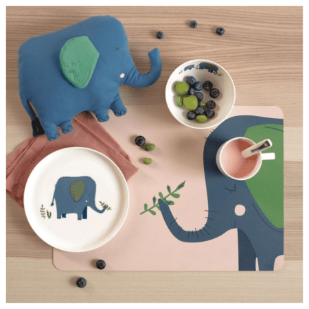 asa kindergeschirr-set "emma elefant" 5-teilig