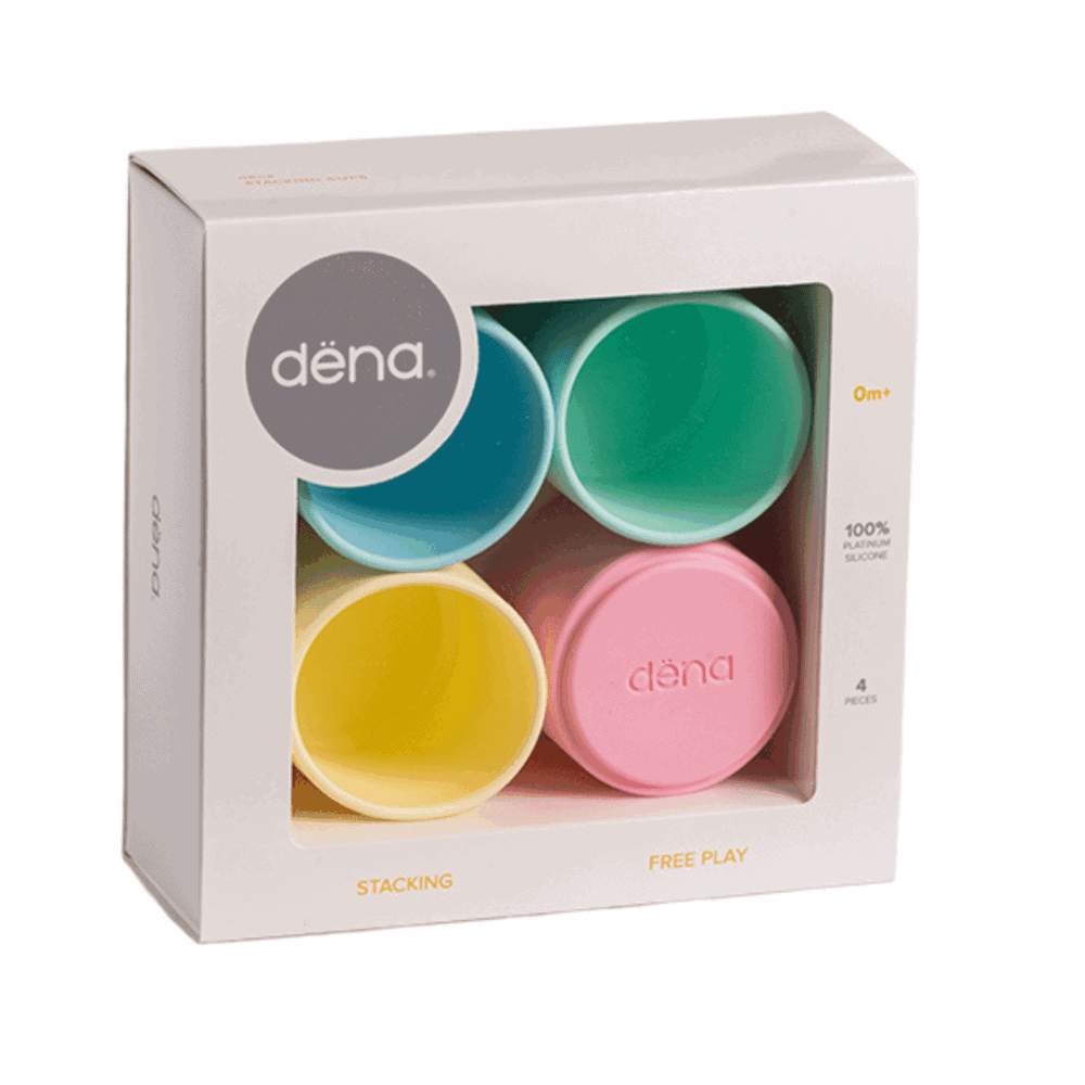 dena silikon-stapelbecher, 4-teilig
