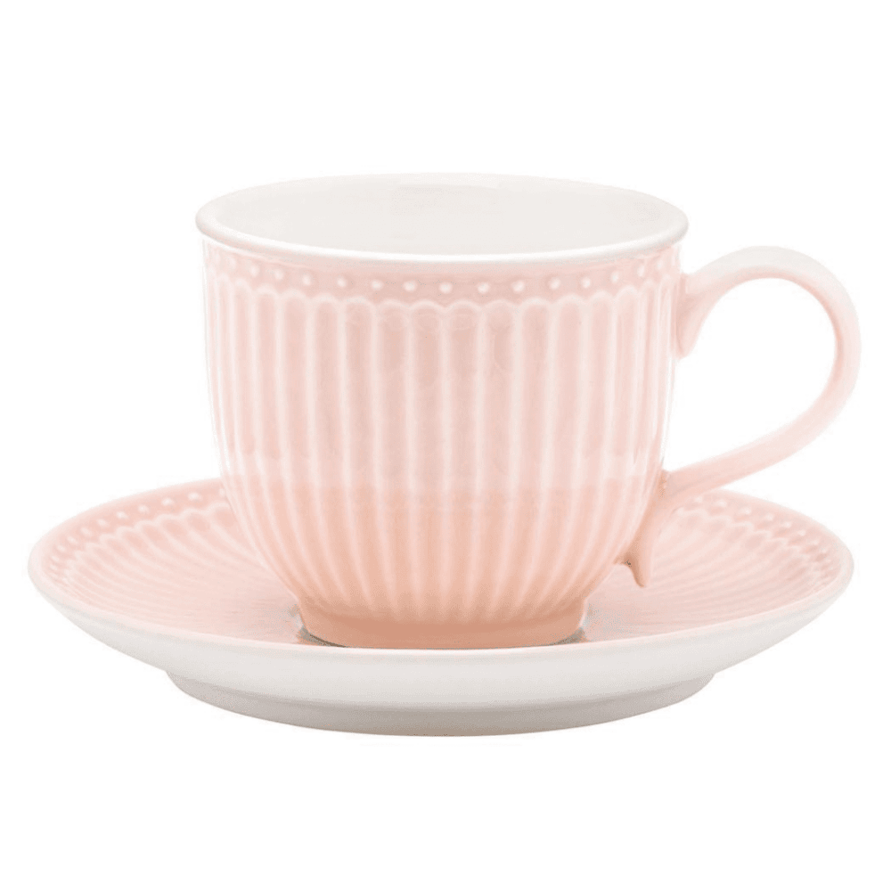 greengate tasse & unterteller 'alice’ pale pink