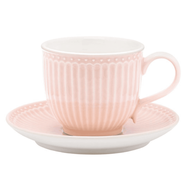 greengate tasse & unterteller 'alice’ pale pink