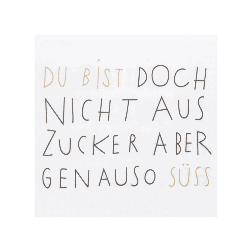 rÄder papierservietten “nicht aus zucker"