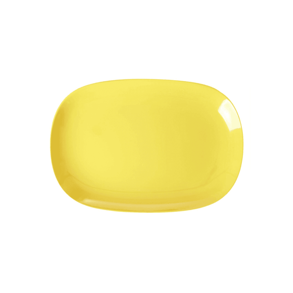 rice rechteckiger teller, gelb, large