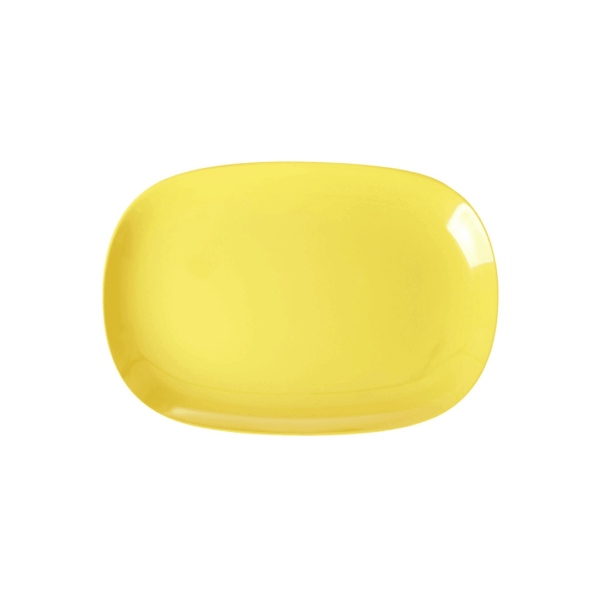 rice rechteckiger teller, gelb, large