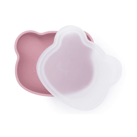 we might be tiny schüssel mit saugfuß "bear", mehrere farben - dusty rose