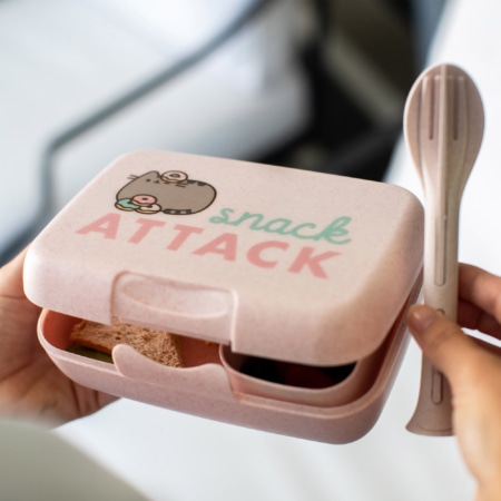 koziol lunchbox-set "pusheen", organic pink
