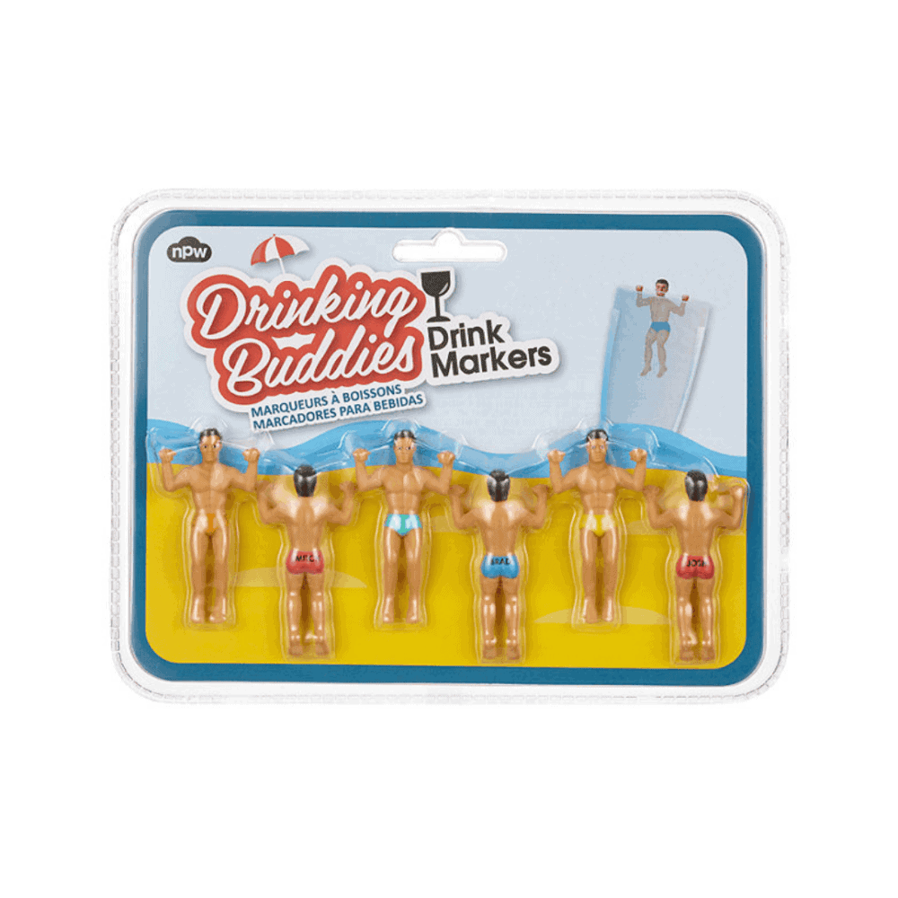 npw drink markers "drinking buddies", 6er set