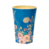 rice becher "flower collage print - blue", large