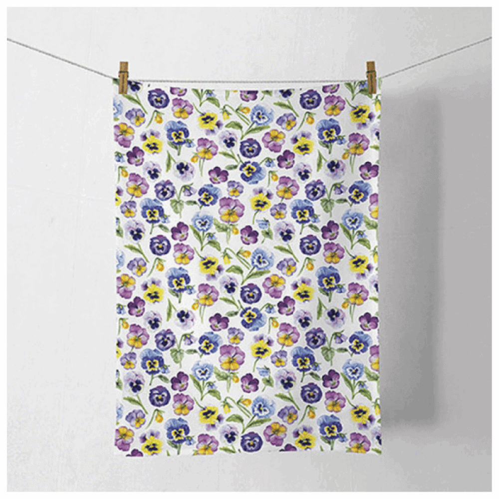 ambiente, geschirrtuch "pansy all over"