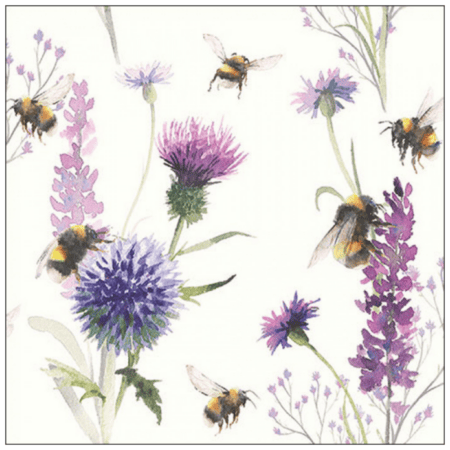 ambiente, papierservietten "bumblebees in the meadow", 33 cm