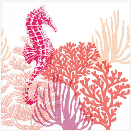 ambiente, papierservietten "coral red", 33 cm