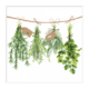 ambiente, papierservietten "fresh herbs", 25 cm