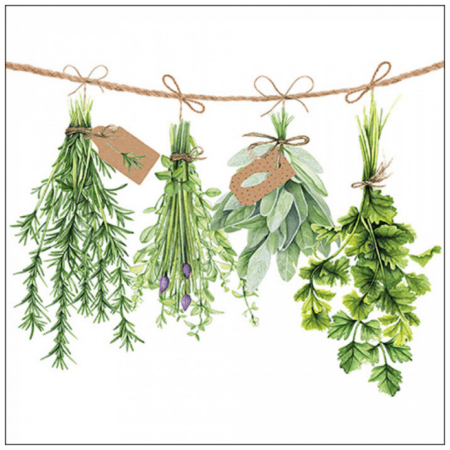 ambiente, papierservietten "fresh herbs", 33 cm