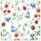 ambiente, papierservietten "mixed wild flowers white", 33 cm