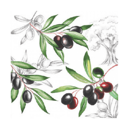 ambiente, papierservietten "olives", 25 cm