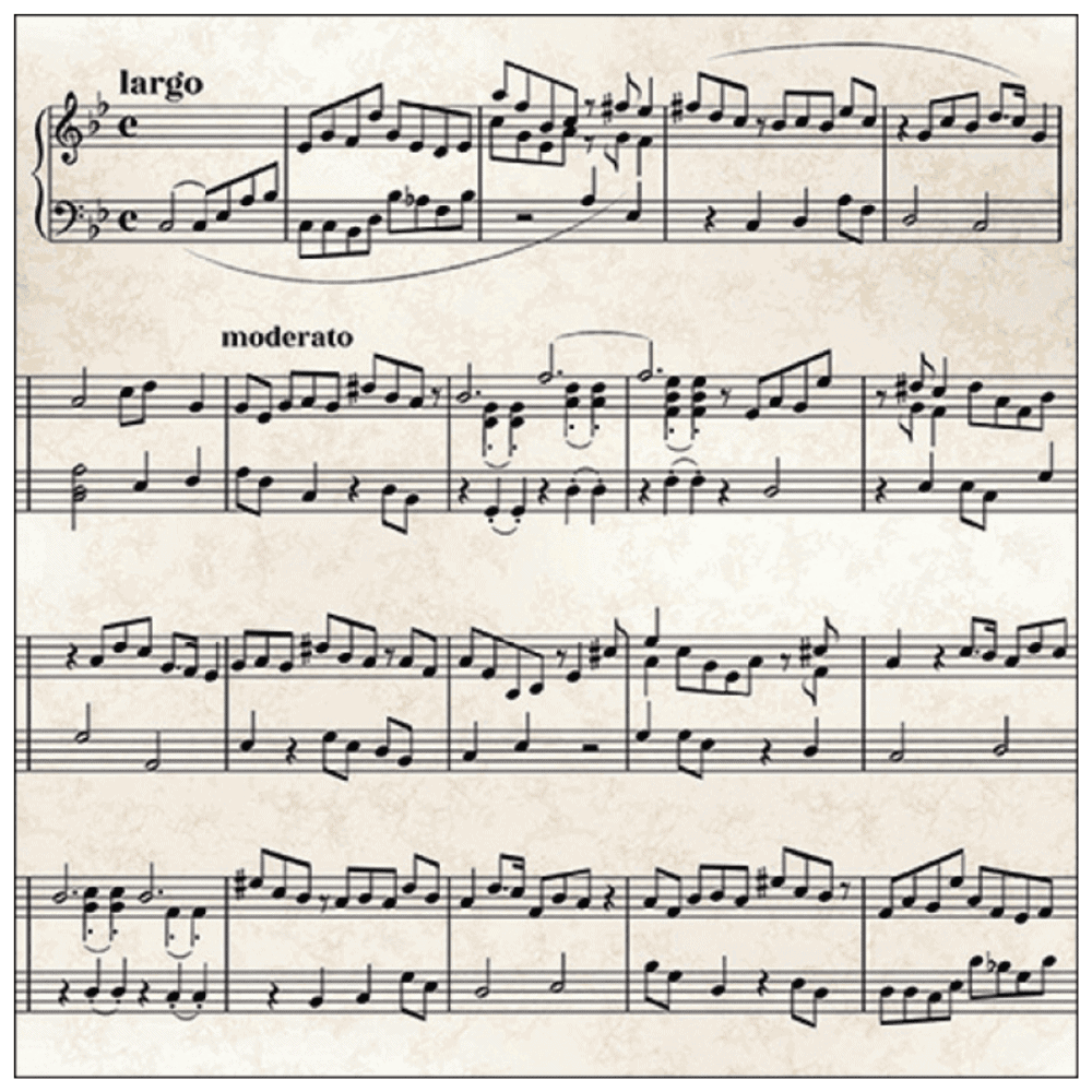 ambiente, papierservietten "sheet music", 33 cm