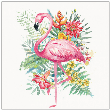 ambiente, papierservietten "tropical flamingo", 33 cm