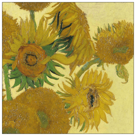 ambiente, papierservietten "van gogh sunflower", 33 cm