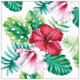 ambiente, papierservietten "hibiscus floral white", 33 cm