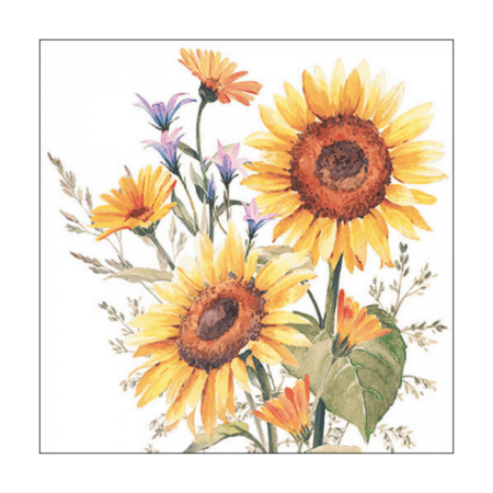 ambiente, papierservietten "sunflowers", 25 cm